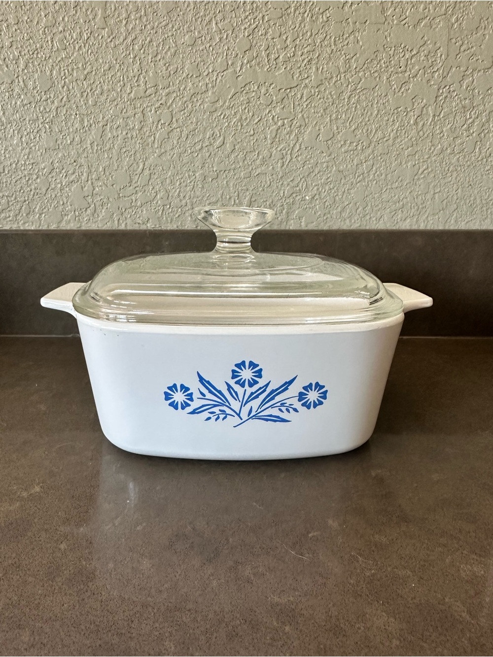 Vintage CorningWare Casserole Dish w/Lid-Blue Cornflower Pattern 1.5 Liter